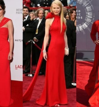 Aprende de las Celebridades cómo Llevar un Vestido Rojo