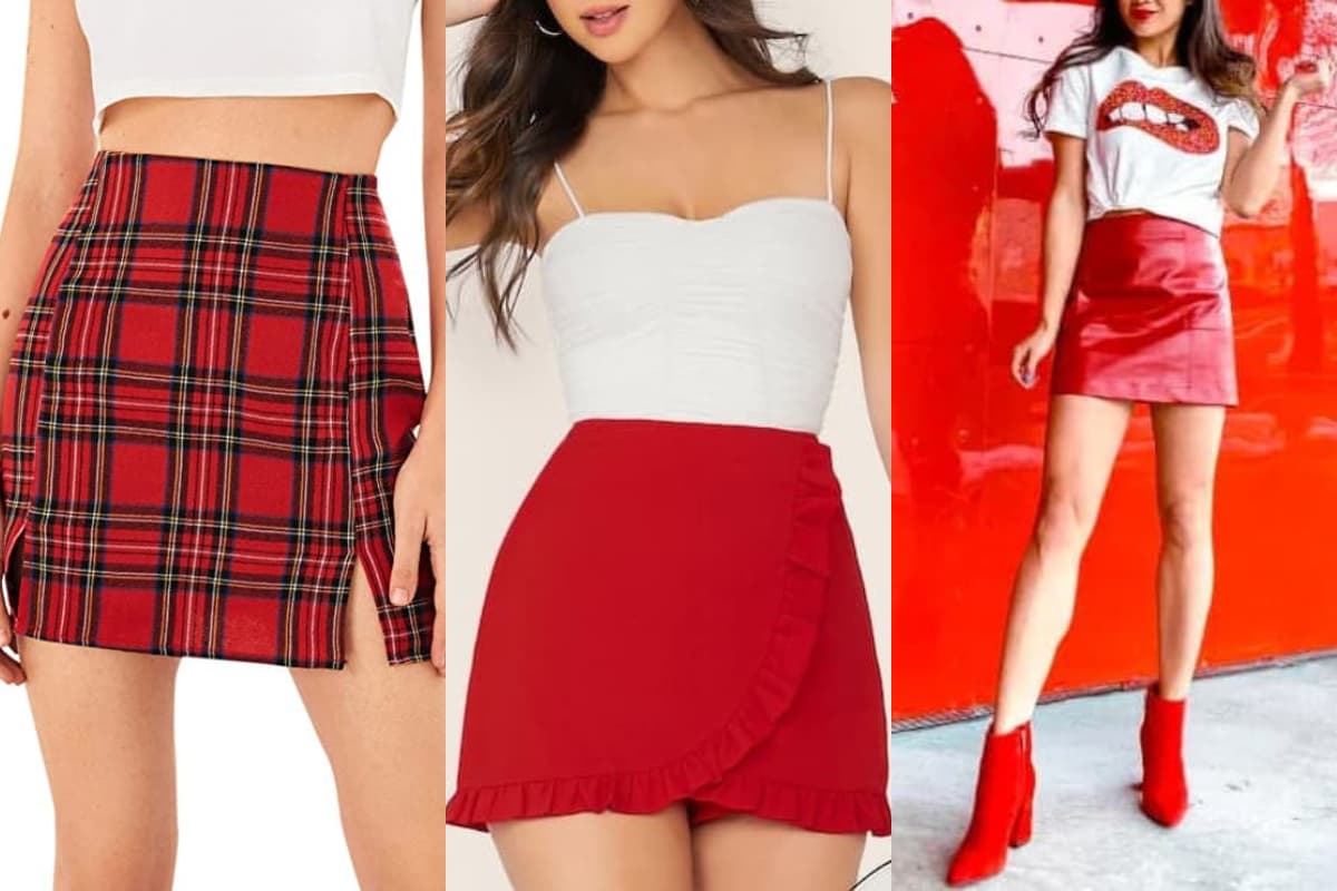 Ideas para Combinar Faldas Rojas Cortas que son Geniales