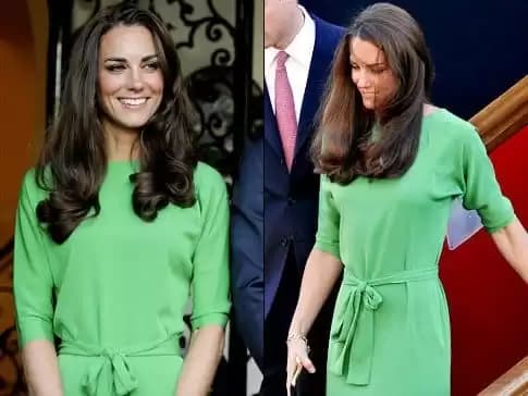 Kate Middleton vestido verde brillante