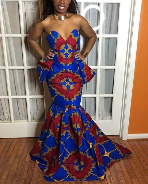 Vestido de sirena Kitenge 12.2