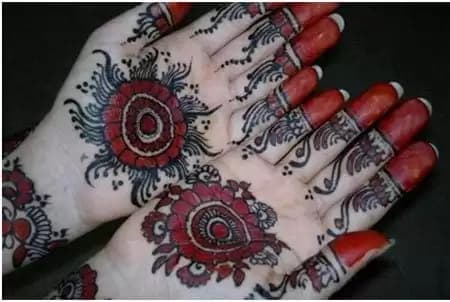 mehndi negro y rojo.