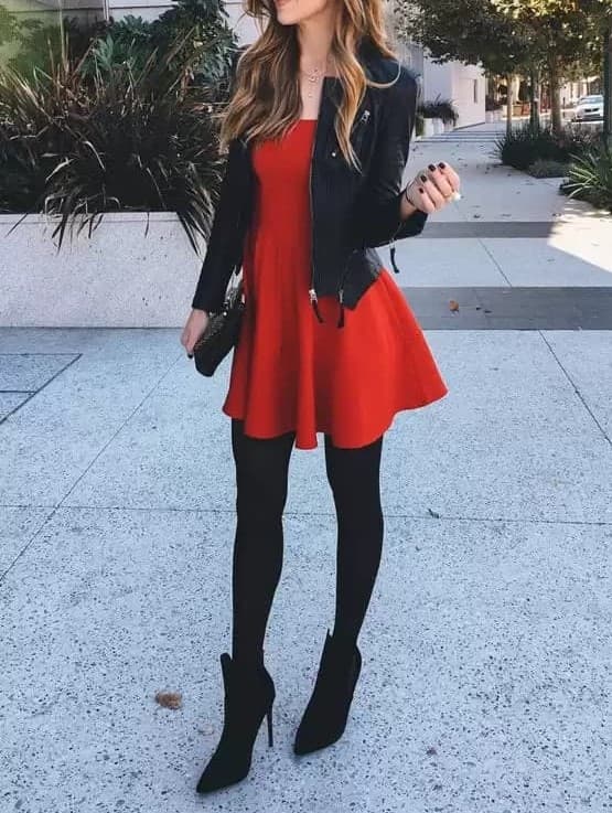 mini vestido rojo