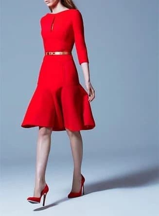 vestido rojo de terciopelo-vestidos rojos